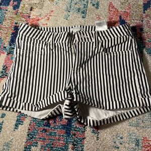 striped mini shorts